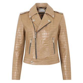 Philipp Plein Biker Jacket Cocco - - Jackets - Donna - Beige - M