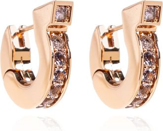 Ferragamo Oorbellen met Kristallen - Dames - Oorbellen - Geel - ONE Size - Accessoires
