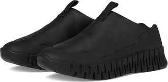 Ecco Gruuv Slip-On Sneaker Womens Shoes Black/Black : EU 41 (US Womens 10-10.5) M, Leather/Rubber