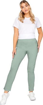 M&Co Womens Sage Stretch Bengaline Trousers - Womens Green