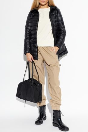 Moncler Sweatshirt With Embroidered Logo, Womens, Cream