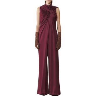 Lanvin Long Jumpsuit In Satin in Bacchus at Nordstrom, Size 38 Eu
