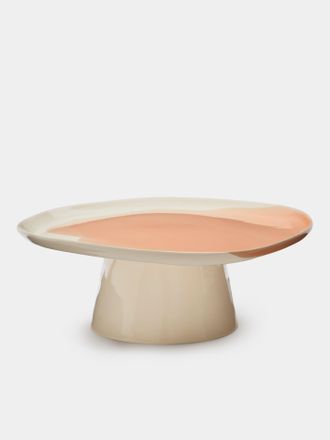 Pottery & Poetry Hand-Glazed Porcelain Cake Stand