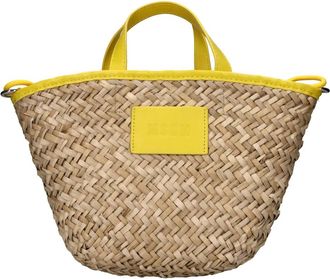Msgm Plant-based Fibre en Faux Leather Tas - Dames - Handtassen - Beige - ONE Size - Tassen