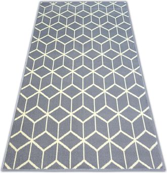 RugsX Rugsx - Alfombra Bcf Base Cube 3956 Cuadrados Gris Grey 185 X 270 Cm