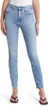 AG - Adriano Goldschmied Mari Mid Rise Slim Straight Leg Jeans in 20 Years Liberty at Nordstrom Rack, Size 23