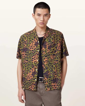 AllSaints Styx Printed Short Sleeve Shirt