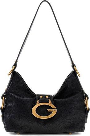 Guess Womens Shoulder Bag Black Polyurethane Shoulder-bags