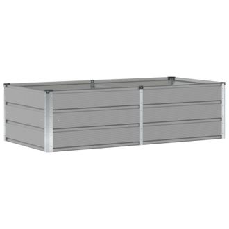 vidaXL Jardinera Gris Claro 160 X 80 X 45 Cm Acero Vidaxl