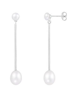 Splendid Pearls Silver 7-8Mm Pearl Earrings