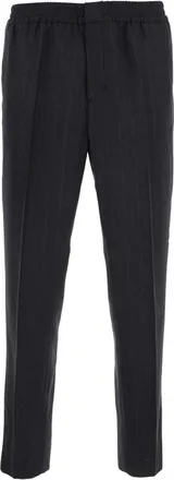 Ami Pantaloni Elasticizzati a Vita Alta con Tasche - - Trousers - Uomo - Grigio - S