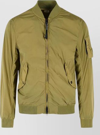C.P. Company polyamide blend bomber jacket ribbed cuffs