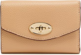 Mulberry Darley Folded Grained Leather Wallet - Beige - One Size