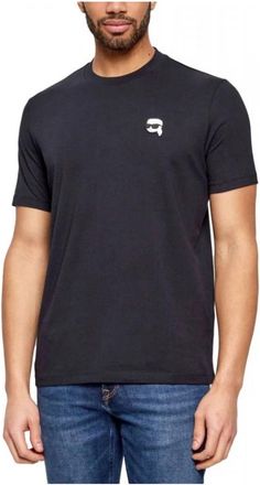 Karl Lagerfeld T-shirt met ronde hals - Heren - T-shirts - Blauw - XL - Katoen - Tops