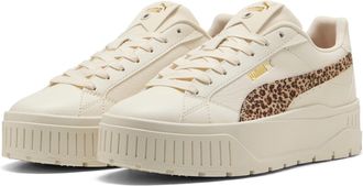 Puma Sneaker PUMA KARMEN II ANIMAL FLAIR, Damen, Gr. 42,5, weiss (alpine snow, toasted almond), Synthetik, Schuhe Sneaker, mit Leo-Print