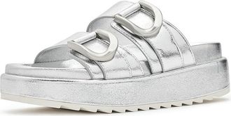 J/Slides Sierra Womens Dress Sandals Silver : 9.5 M, Leather