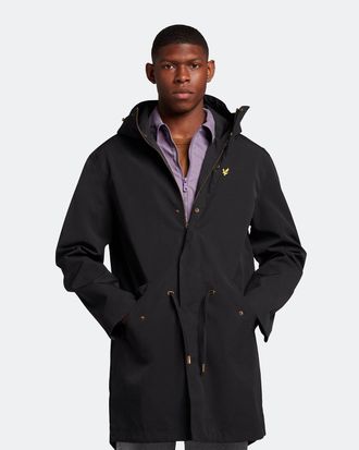 Lyle & Scott bonded parka jack in zwart
