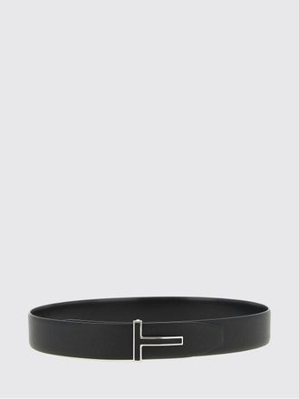 Tom Ford Reversible Calfskin Leather Belt with T Logo Buckle