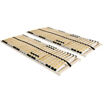 vidaXL Somieres De L&aacute;minas Con 28 Listones 7 Zonas 2 Uds 90x200 Cm Vidaxl