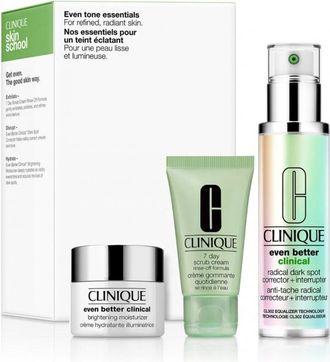 Clinique Unisex Set: Dark Spot Corrector 50ml + 7 Day Scrub 30ml + Eye Cream 5ml - One Size