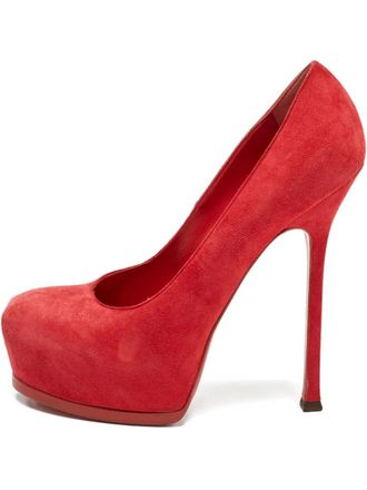 Saint Laurent 150 mm Tribtoo su&egrave;de pumps - Rood