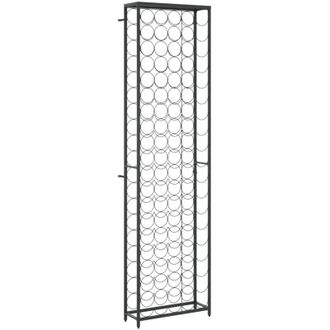 vidaXL Vidaxl - Wine Rack for 95 Bottles Black 54x18x200 cm Wrought Iron