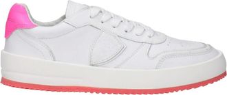 Philippe Model Sneakers, female, White, Size: 11 US White Leather Sneakers Vintage Effect