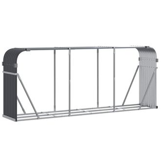 vidaXL Le&ntilde;ero De Acero Galvanizado Gris Antracita 234x45x100 Cm Vidaxl