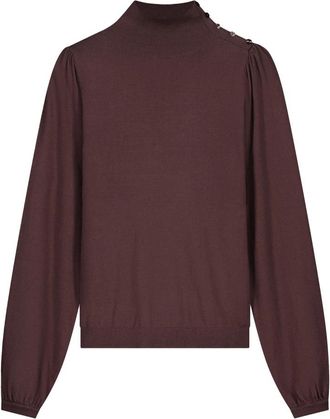 Fab By Fabienne Chapot Molly Turtleneck Pullover - Dames - Coltruien - Bruin - M - Leer - Truien & Vesten