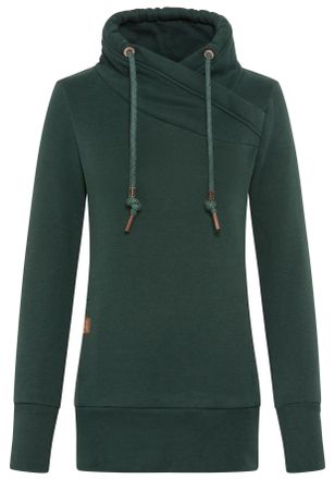 Ragwear Sweatshirt RAGWEAR NESKA O, Damen, Gr. XXL, dunkelgr&uuml;n, Sweatware, Obermaterial: 70% Baumwolle, 30% Polyester, h&uuml;ftlang, Wasserfallausschnitt, Sweatsh