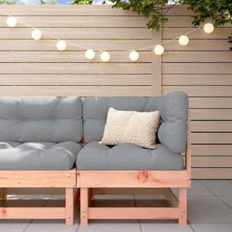 vidaXL Sof&aacute; Esquinero Con Cojines Madera Maciza De Abeto De Douglas Vidaxl