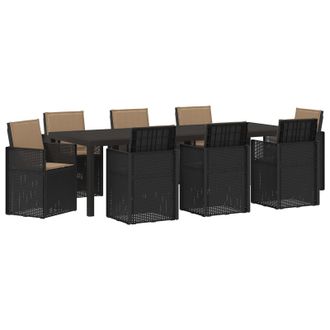 vidaXL Conjunto De Comedor De Jard&iacute;n 9 Pcs Gris Antracita Y Topo Pp Vidaxl