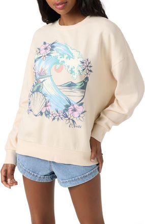 O'Neill Solis Fleece Graphic Sweatshirt in Tapioca at Nordstrom, Size X-Large