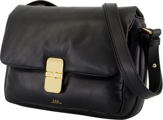 A.P.C. Womens Grace Crossbody Bag Black Cowhide