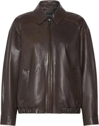 Max Mara Dames, Jassen, Bruin, Maat: 2XS Leer