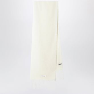 Jacquemus Ivory white mohair and alpaca Carro scarf
