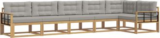 vidaXL Conjunto De Sof&aacute;s De Exterior 4 Uds. Blanco Y Gris Claro Vidaxl