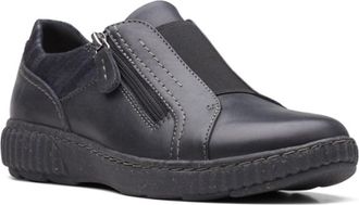 Clarks Womens Caroline Cove Oxford, Black Leather, 7.5