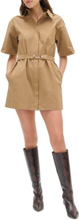 Aligne Reign Organic Cotton Shirtdress in Camel at Nordstrom, Size 14