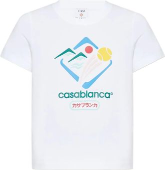 Casablanca T-shirt con stampa grafica - Bianco