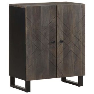 Berkfield Home Sideboard Black 60x33x75 cm Solid Wood Mango | Size: 60 x 33 x 75 cm