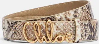 Chlo&eacute; Chlo&eacute; Chlo&eacute; Iconic snake-effect leather belt
