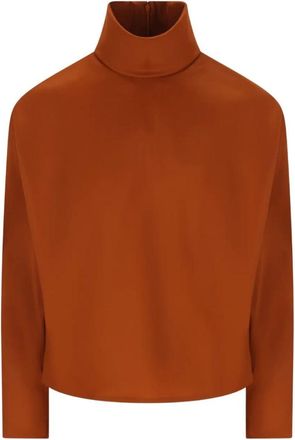 Saint Laurent Brown High-neck Top