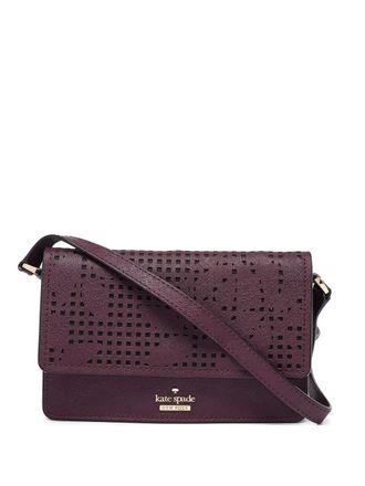 Kate Spade New York pre-owned Arielle perforated leather cross body bag - women - Calf Leather - One Size - Red