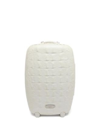 Alexander McQueen x Samsonite crocodile-embossed luggage bag - White