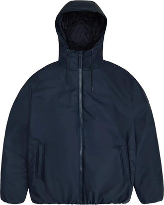 Rains Lohja Insulated Jacket - Heren - Regenjassen - Blauw - M - Leer - Jassen