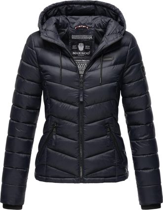 Marikoo dames gewatteerde jas Kuala met capuchon & lichte voering