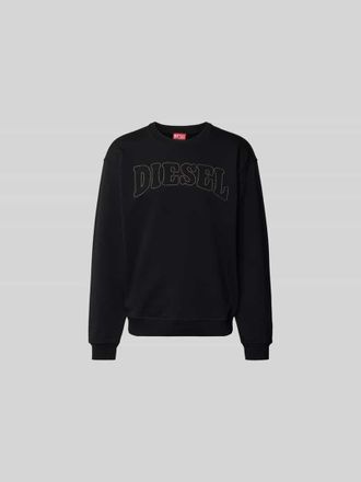 Diesel Sweatshirt mit Label-Stitching in Black, Gr&ouml;&szlig;e XL