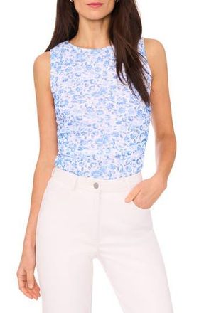 Halogen Side Ruched Sleeveless Top in Bright White at Nordstrom Rack, Size Small