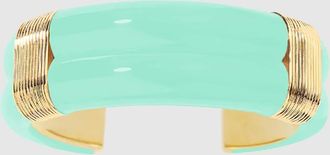 Aurélie Bidermann Manchette Katt Résine Baby Blue Métal Doré